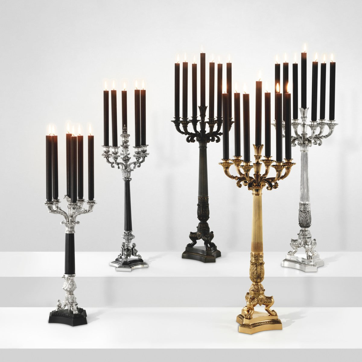 Casa Padrino Jefferson Candelabra Polished Brass