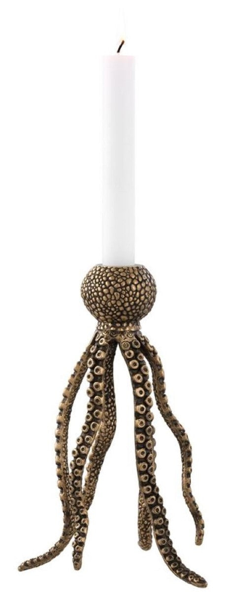 Casa Padrino Octopus Candlestick Vintage Brass