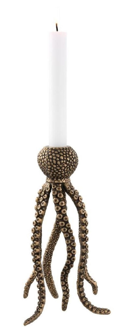 Casa Padrino Octopus Candlestick Vintage Brass