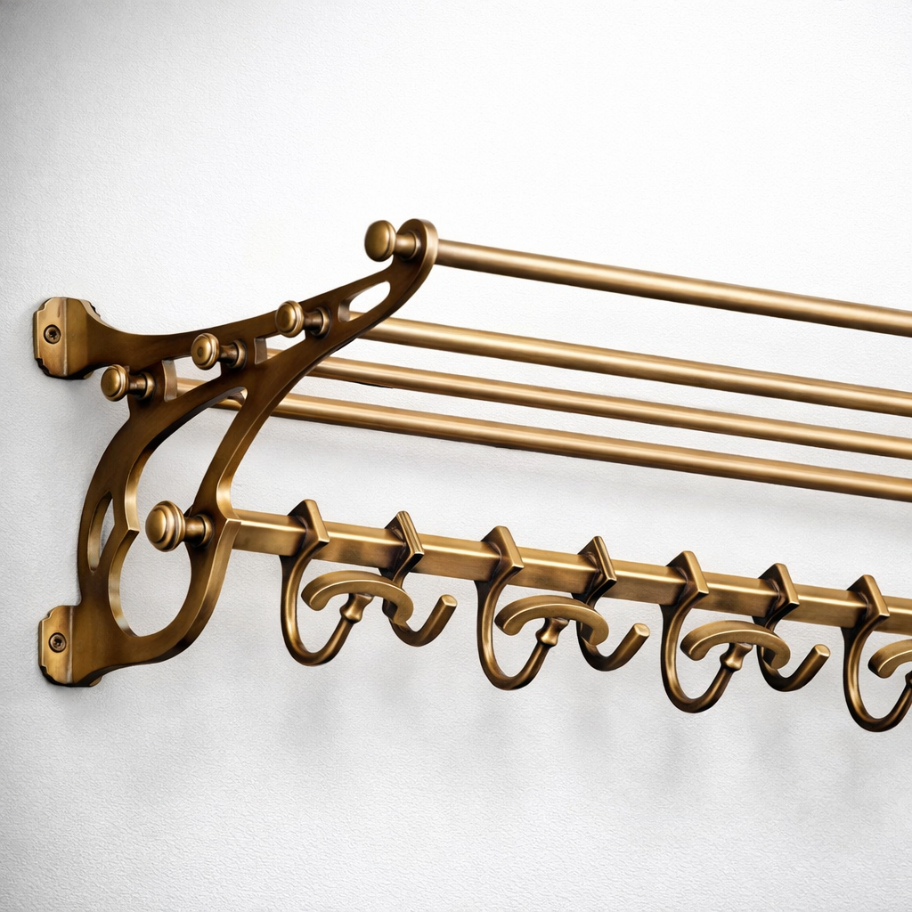 Eichholtz Hudson S Wall Coat Rack Antique Brass