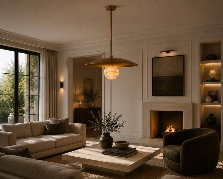 Mid-century Modern Alabaster Globe UFO Chandelier Ceiling Light