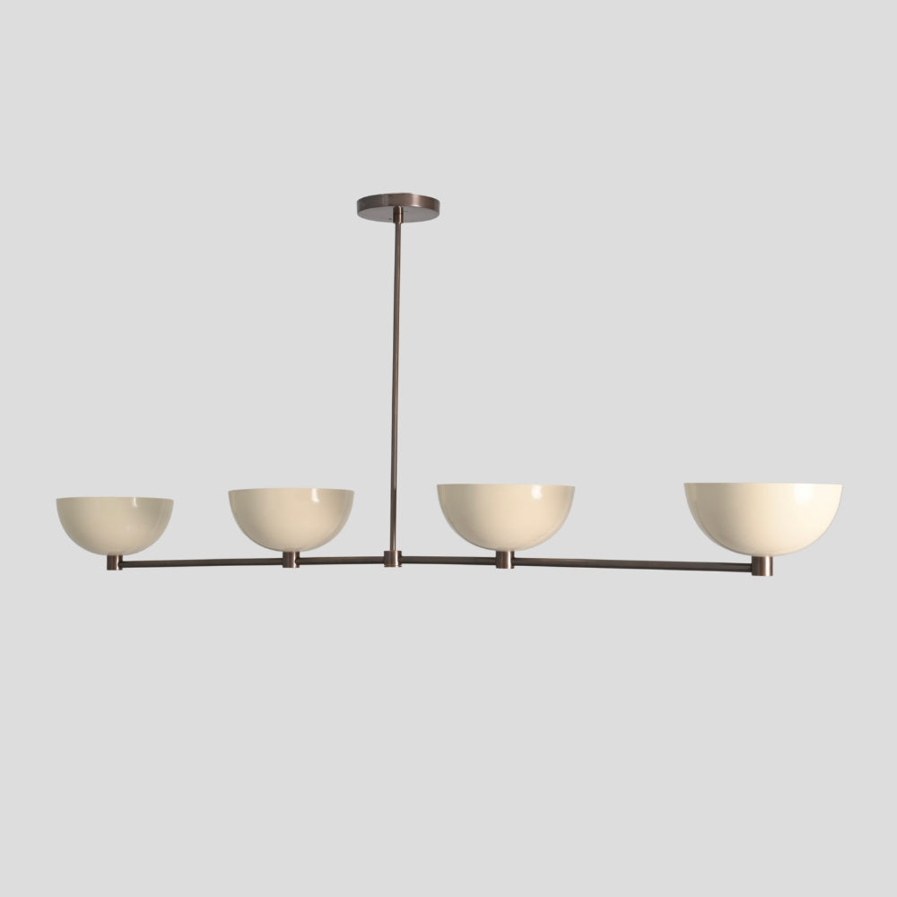 4 Light Linear Dining Chandelier - Upward Shades Sale price$680.00