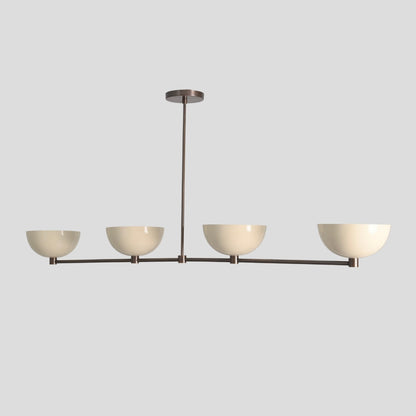 4 Light Linear Dining Chandelier - Upward Shades Sale price$680.00