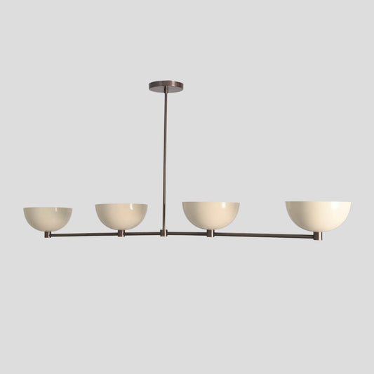 4 Light Linear Dining Chandelier - Upward Shades Sale price$680.00