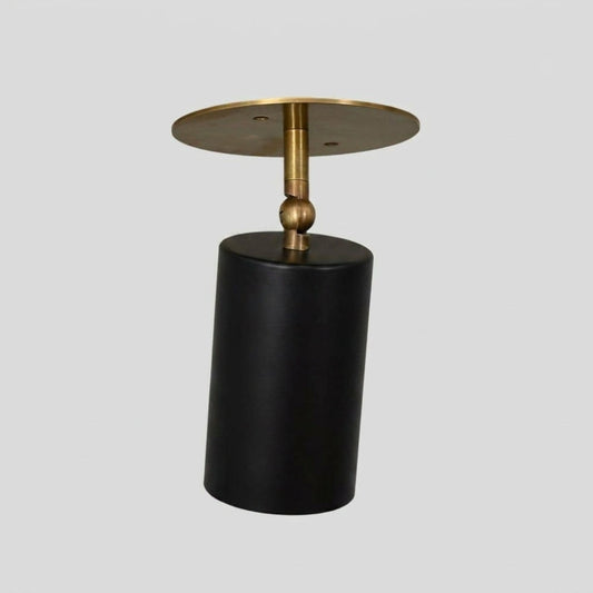 Black Cylinder Semi Flush Mount - Articulated Ceiling Spot Light