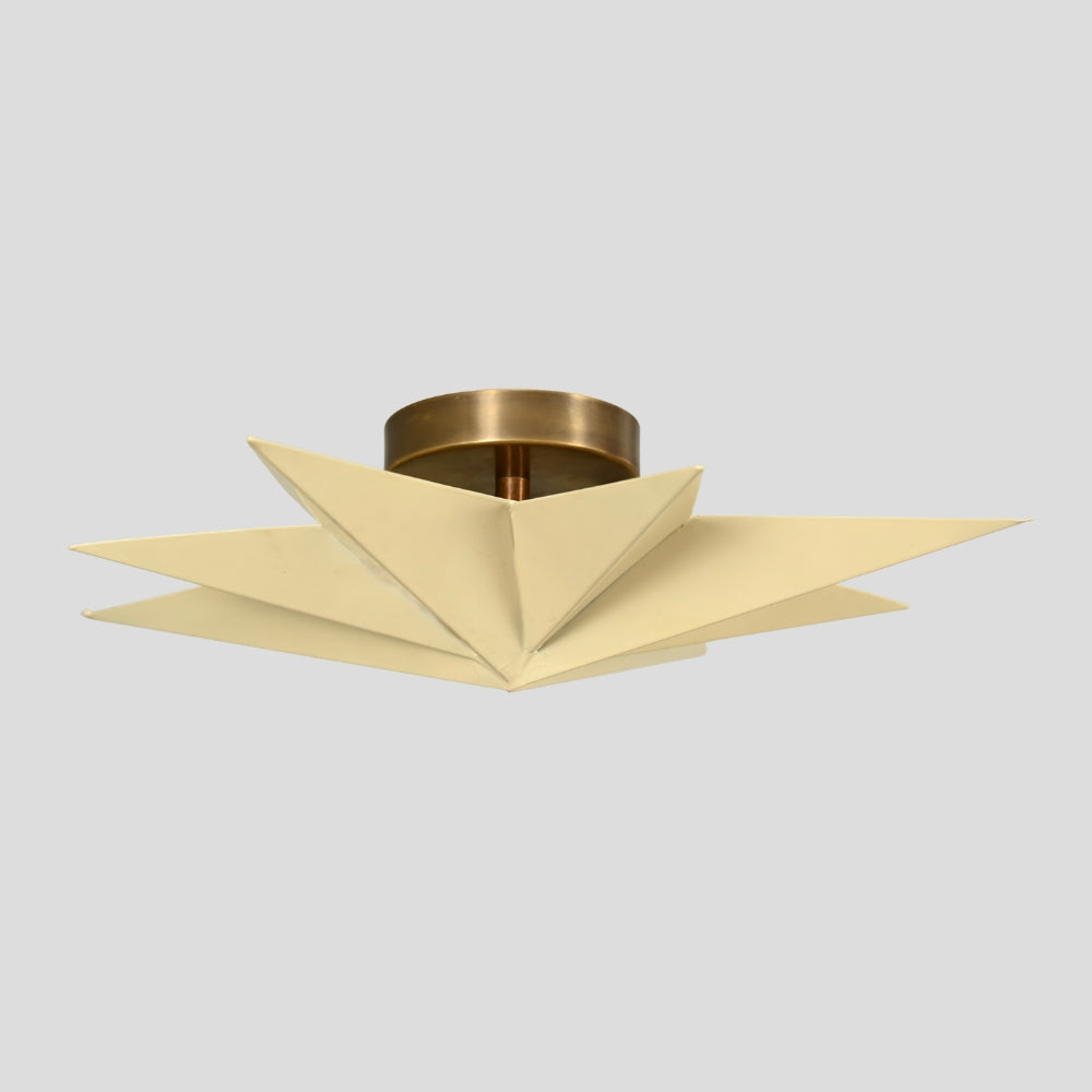 Cream Star Shade - Flush Mount Ceiling Light