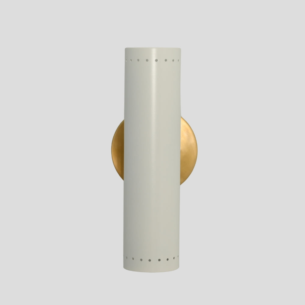 Cylinder Wall Sconce Brass White Wall Lamp