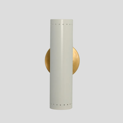 Cylinder Wall Sconce Brass White Wall Lamp