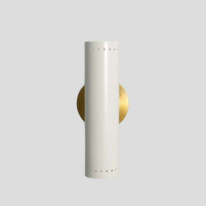 Cylinder Wall Sconce Brass White Wall Lamp