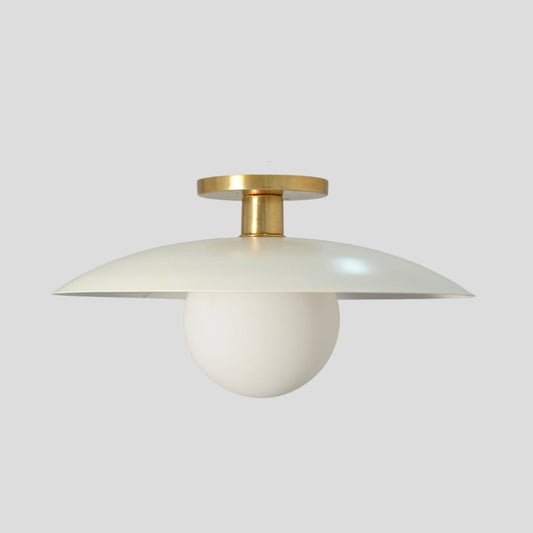 Flush Mount Ceiling Light Glass Globe - Matt White Shade