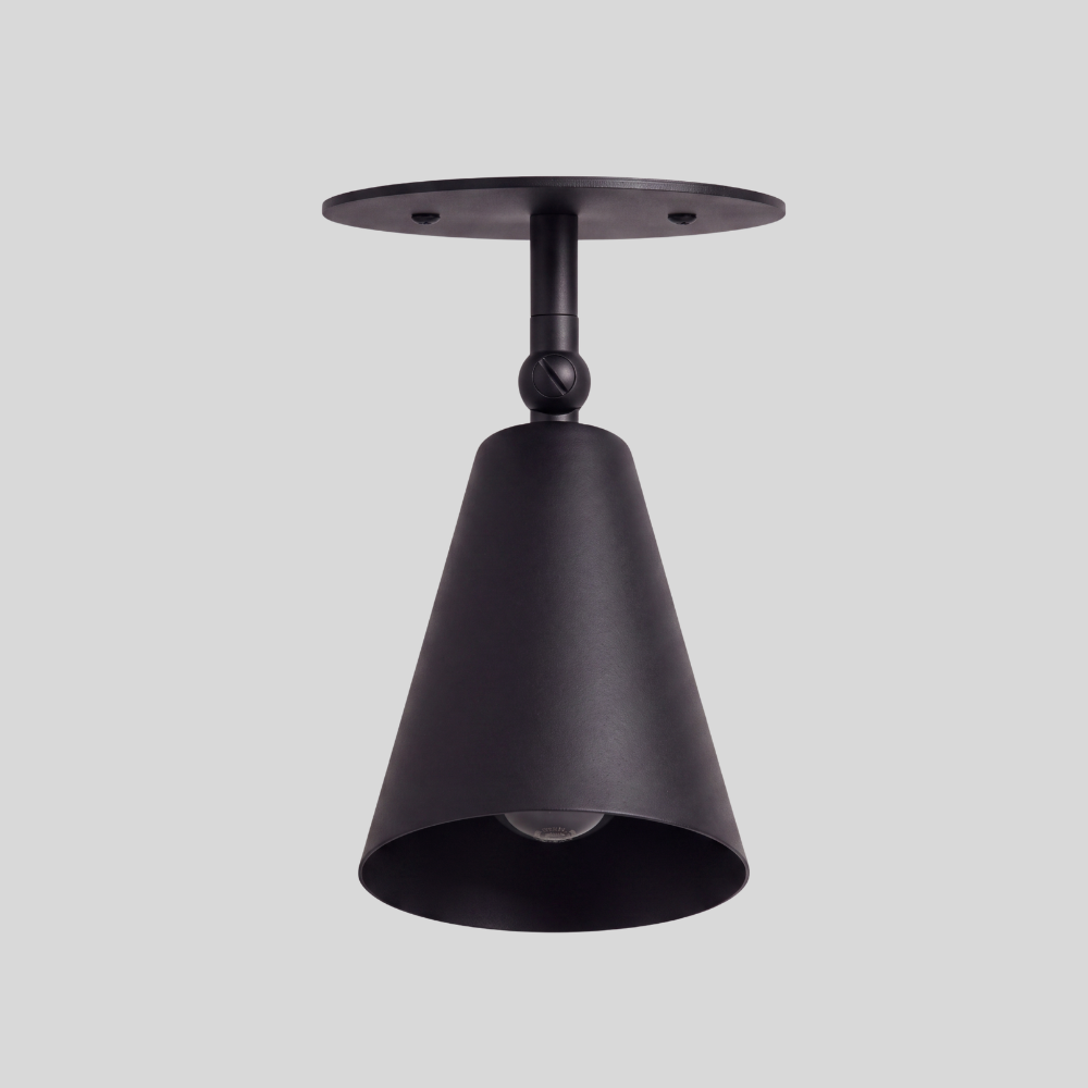 Matt Black Cone Ceiling Light - Adjustable Directional Spot Light