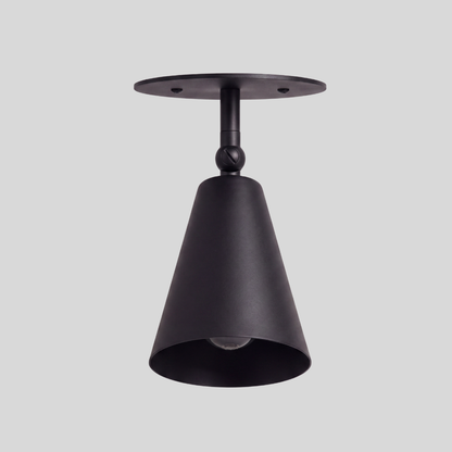 Matt Black Cone Ceiling Light - Adjustable Directional Spot Light