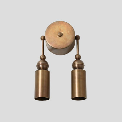 Double Brass Wall Sconce - 1950s Modern Wall Lamp