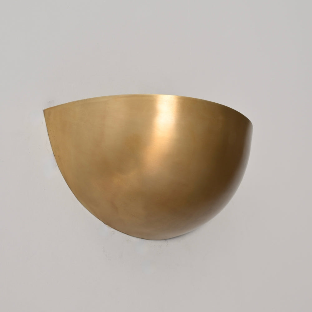 Half Moon Wall Lamp - Mid Century Brass Sconce