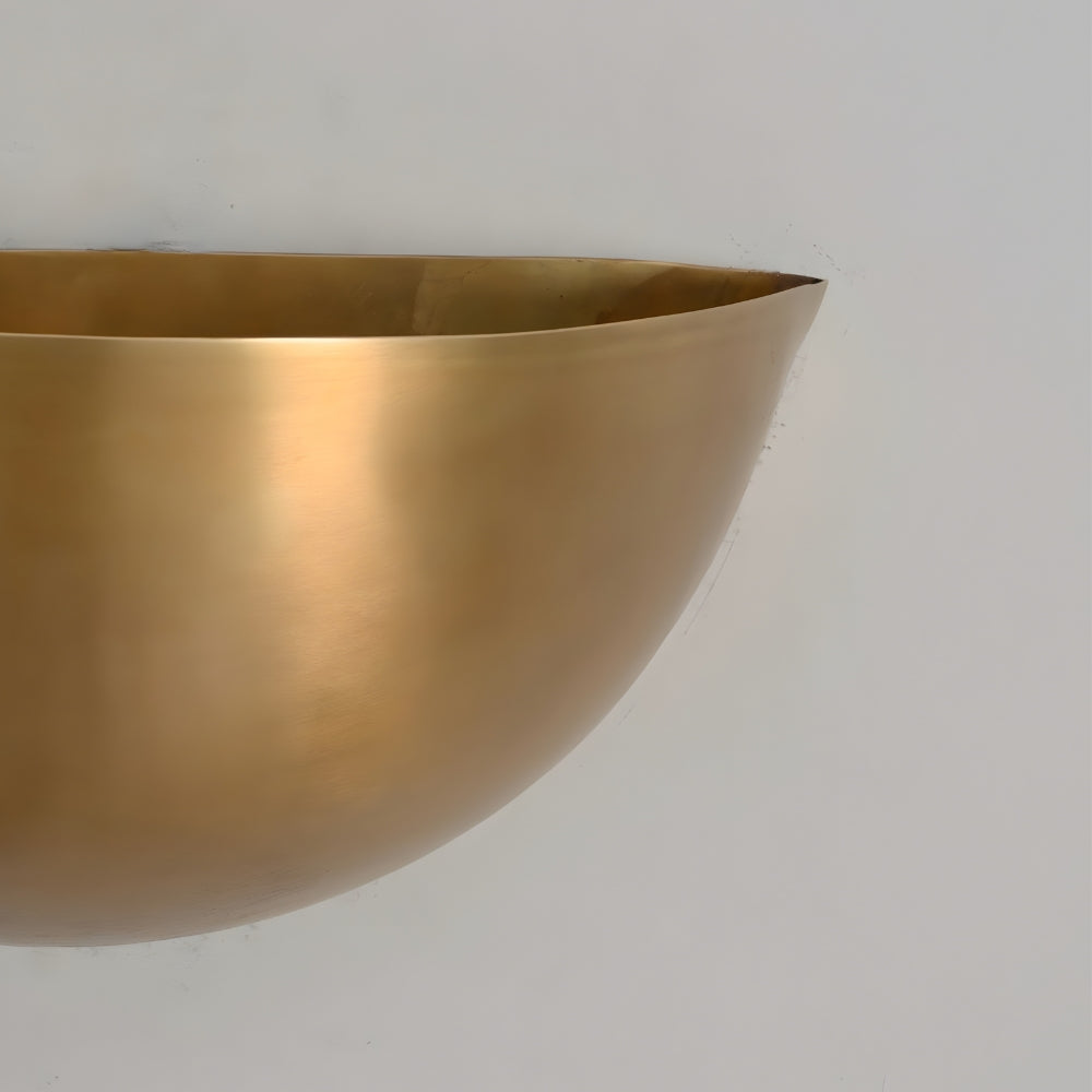 Half Moon Wall Lamp - Mid Century Brass Sconce
