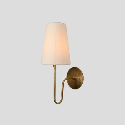 Linen Shade Wall Light - Bedside Sconce