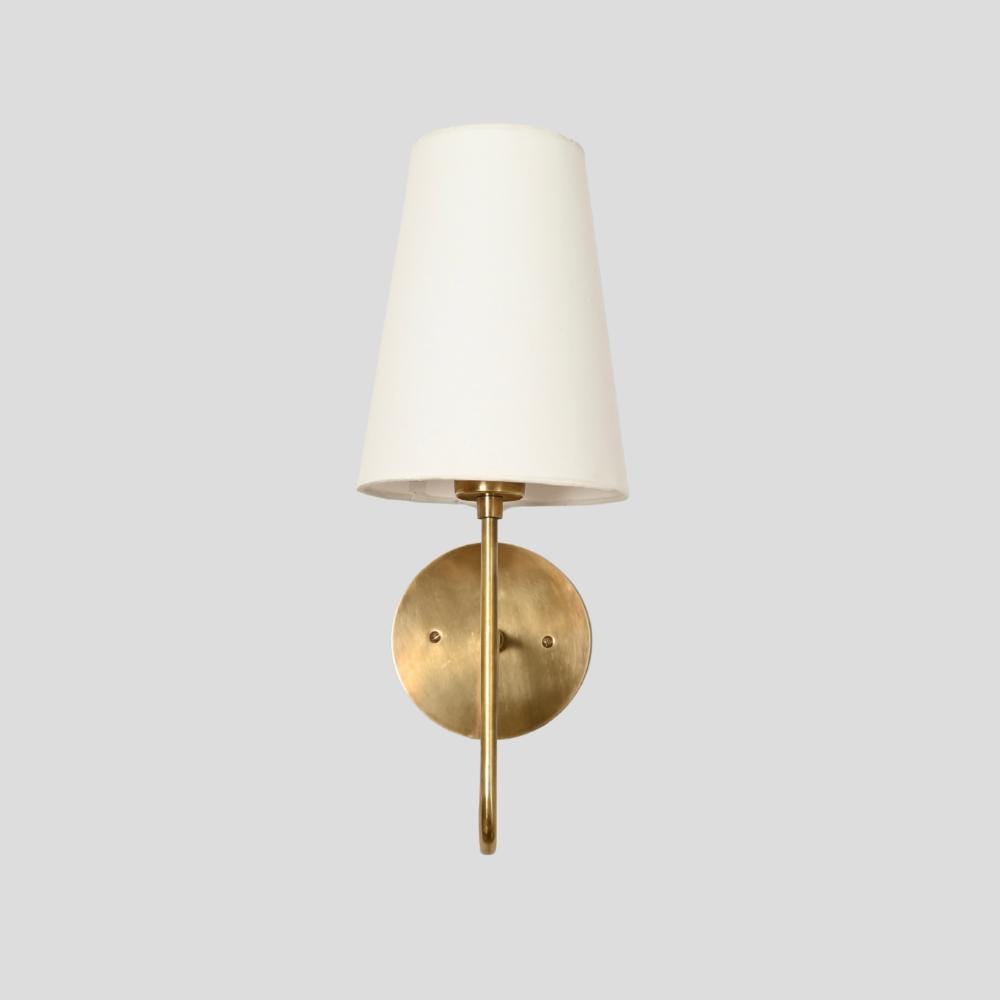 Linen Shade Wall Light - Bedside Sconce