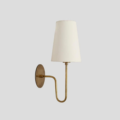 Linen Shade Wall Light - Bedside Sconce