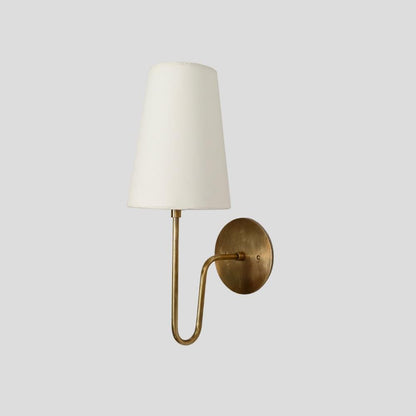 Linen Shade Wall Light - Bedside Sconce