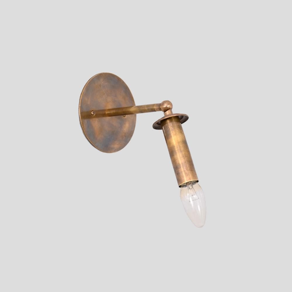 Minimalist Articulated Arm Sconce - Brass Wall Sconce
