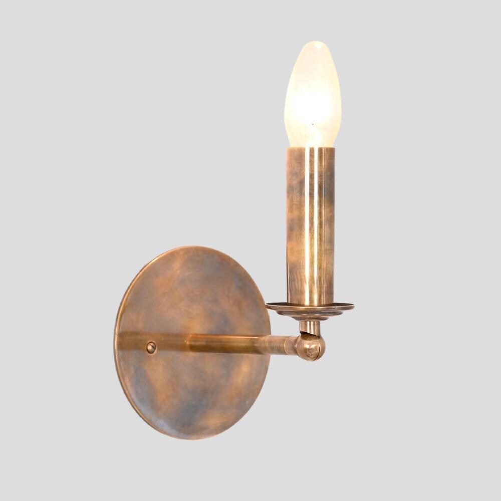 Minimalist Articulated Arm Sconce - Brass Wall Sconce