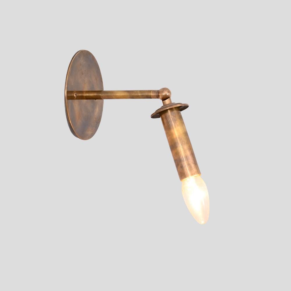 Minimalist Articulated Arm Sconce - Brass Wall Sconce