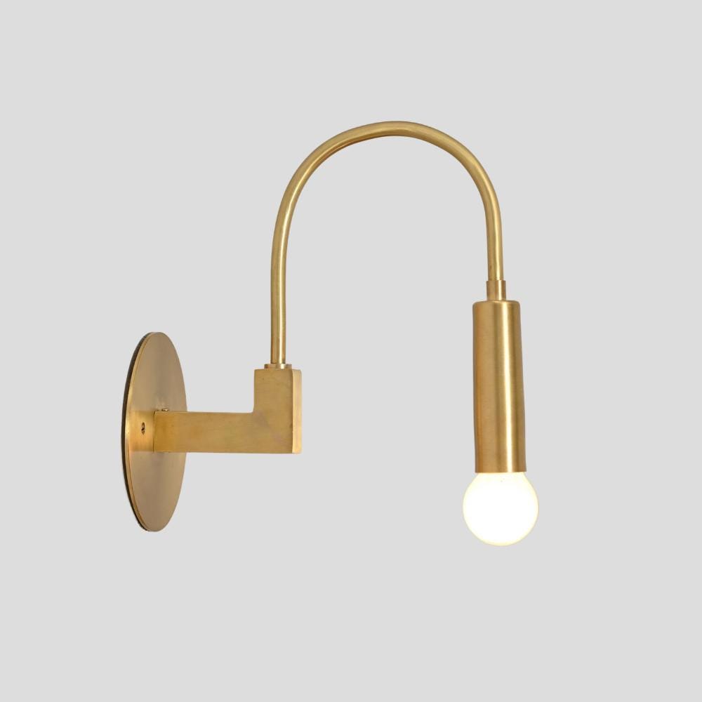 Minimalistic Wall Light Fixture - Brass Sconce