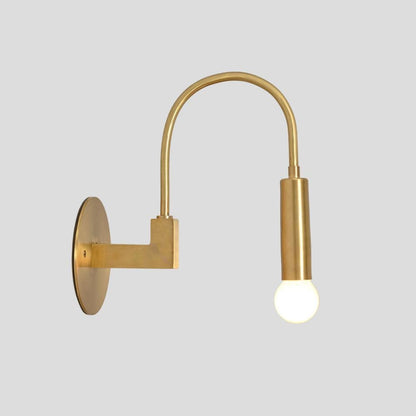 Minimalistic Wall Light Fixture - Brass Sconce