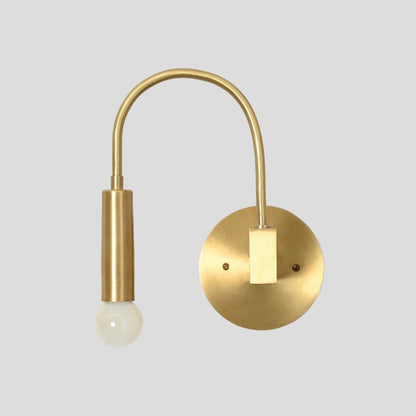 Minimalistic Wall Light Fixture - Brass Sconce