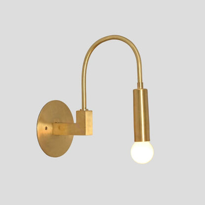 Minimalistic Wall Light Fixture - Brass Sconce