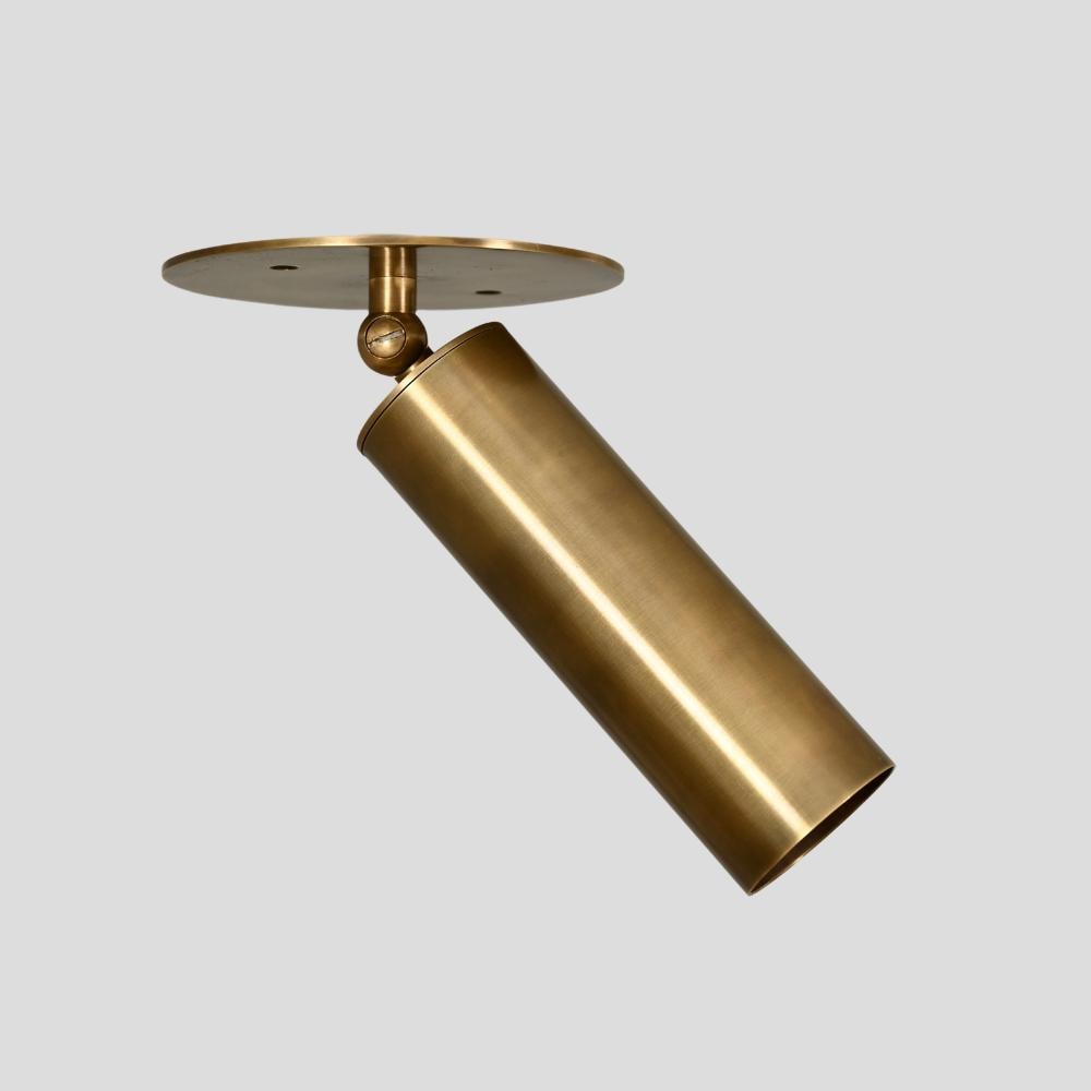 Pure Brass Cylinder - Mid century Brass Spotlight Sale price$199.00