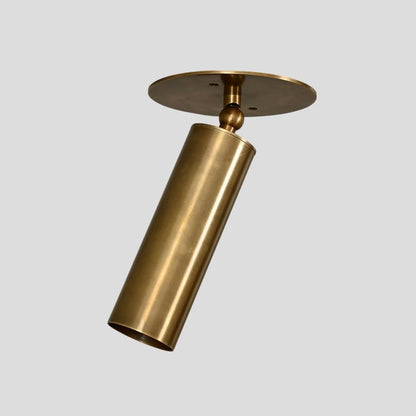 Pure Brass Cylinder - Mid century Brass Spotlight Sale price$199.00