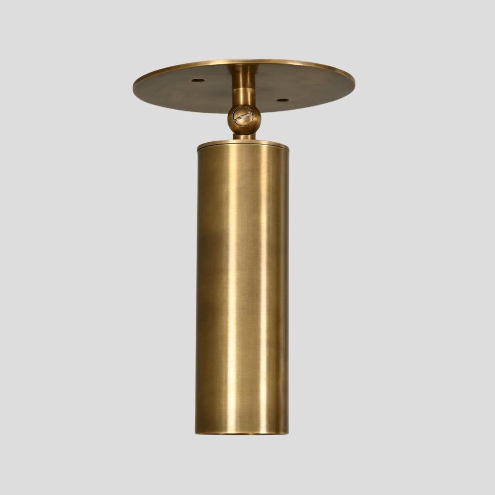 Pure Brass Cylinder - Mid century Brass Spotlight Sale price$199.00