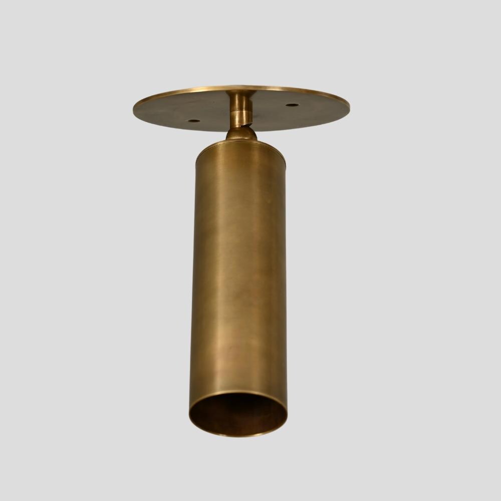 Pure Brass Cylinder - Mid century Brass Spotlight Sale price$199.00