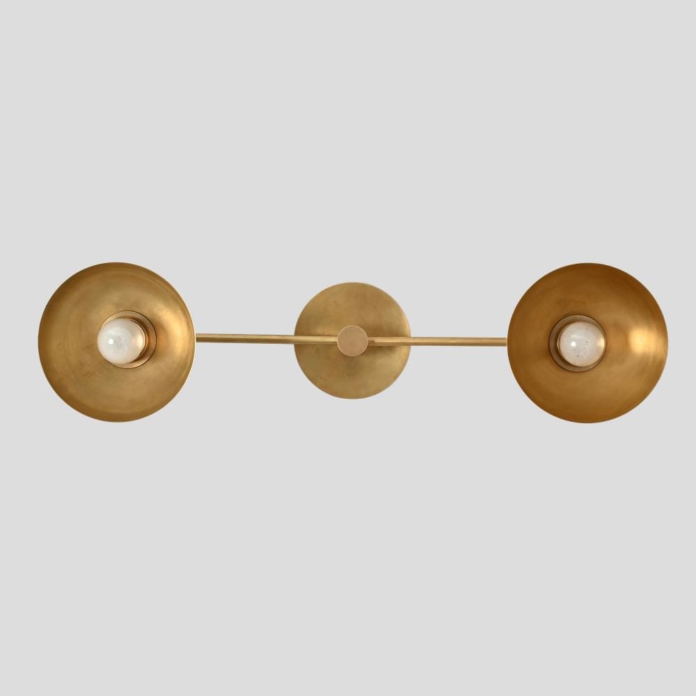 Vanity Light Wall Lamp - Double Brass Sconce