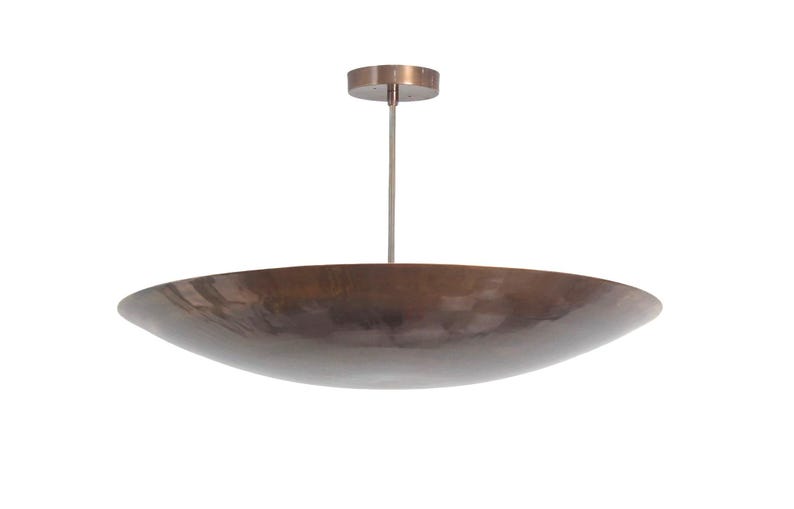 Raw Brass Sputnik Chandelier: Mid Century Modern Ceiling Light