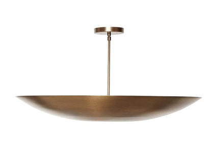 Raw Brass Sputnik Chandelier: Mid Century Modern Ceiling Light