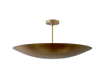 Raw Brass Sputnik Chandelier: Mid Century Modern Ceiling Light
