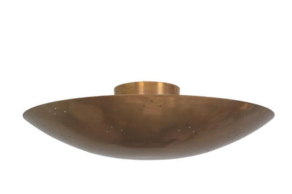 Raw Brass Sputnik Chandelier: Mid Century Modern Ceiling Light