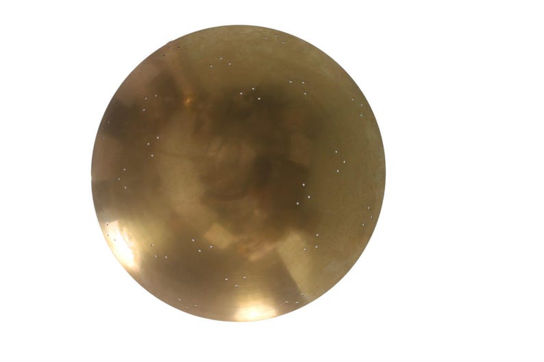 Raw Brass Sputnik Chandelier: Mid Century Modern Ceiling Light