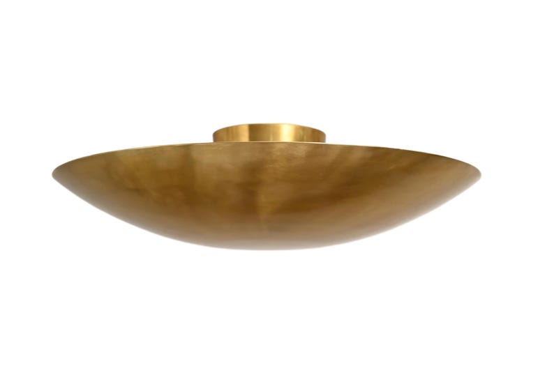 Mid Century 6 Light Sputnik Chandelier Ceiling Light Flushmount Pendant Raw Brass Modern Fixture
