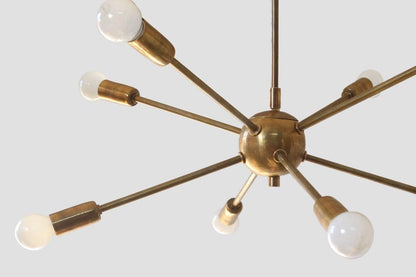 8 Light Mid Century Brass Sputnik chandelier light Fixture Sputniklights 4.5 out of 5 stars