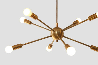 8 Light Mid Century Brass Sputnik chandelier light Fixture Sputniklights 4.5 out of 5 stars