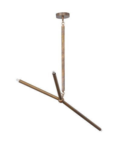 3 Light Mini Modern Brushed Brass Sputnik chandelier light Fixture