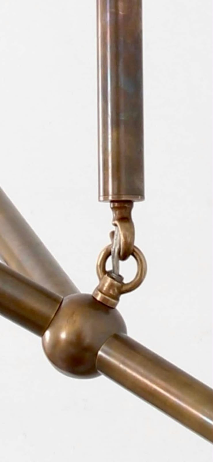 3 Light Mini Modern Brushed Brass Sputnik chandelier light Fixture