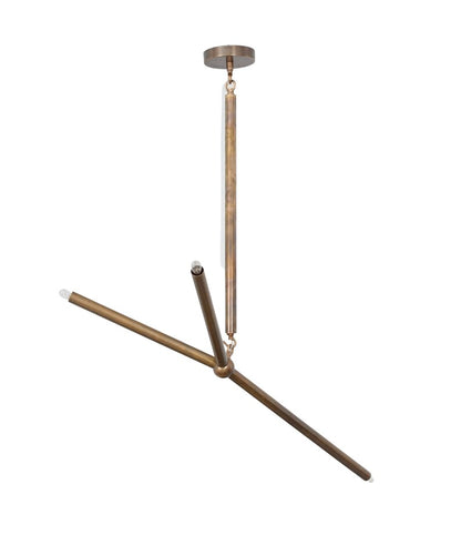 3 Light Mini Modern Brushed Brass Sputnik chandelier light Fixture