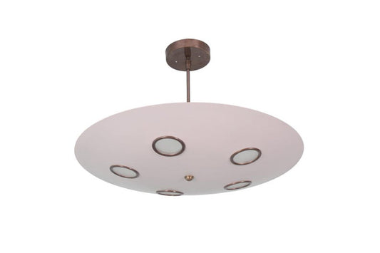 Brass Sputnik Chandelier: Mid Century Modern Flushmount Ceiling Light