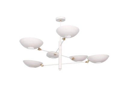 6 Light Pendant Mid Century Modern Raw Brass Sputnik chandelier light Fixture