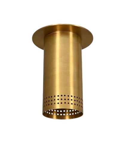 Handmade Brass Perforated Ceiling Light - Mid Century Sputnik Fixture