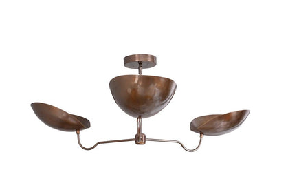 Handmade Brass Perforated Ceiling Light - Mid Century Sputnik Fixture